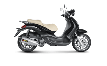 Akrapovic Slip-on Line RVS Einddemper met E-keur Piaggio Beverly 500 2007 - 2013